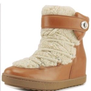 Coach Monroe shearling boots